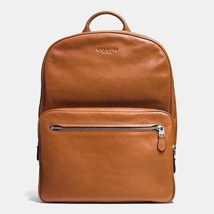 Coach Hudson Leather Backpack NEW